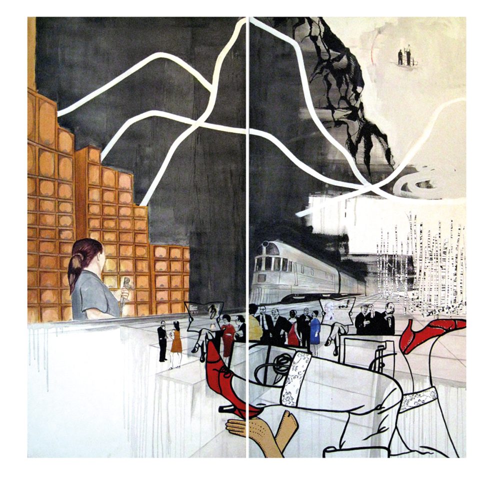 Daniel Malun Lange: Die Ablage / 2009, 150 x 150 cm