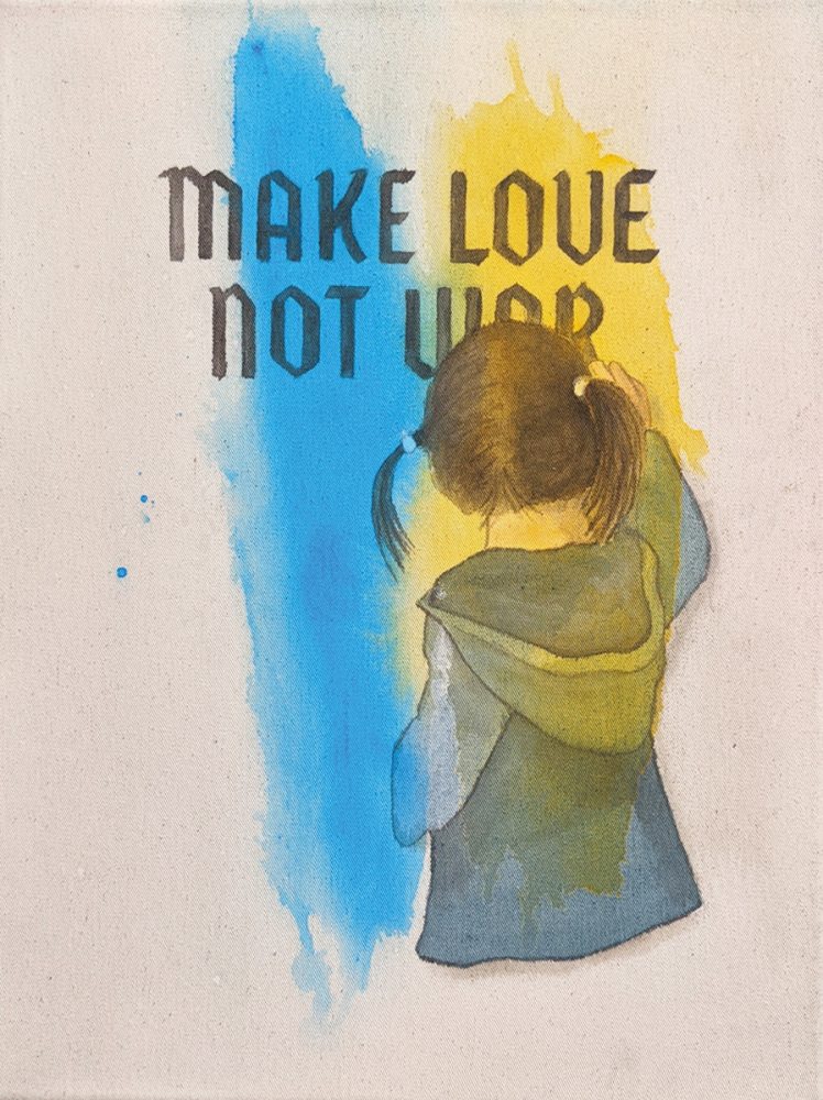 Daniel Malun Lange: make love not war / 2022, 30 x 40 cm