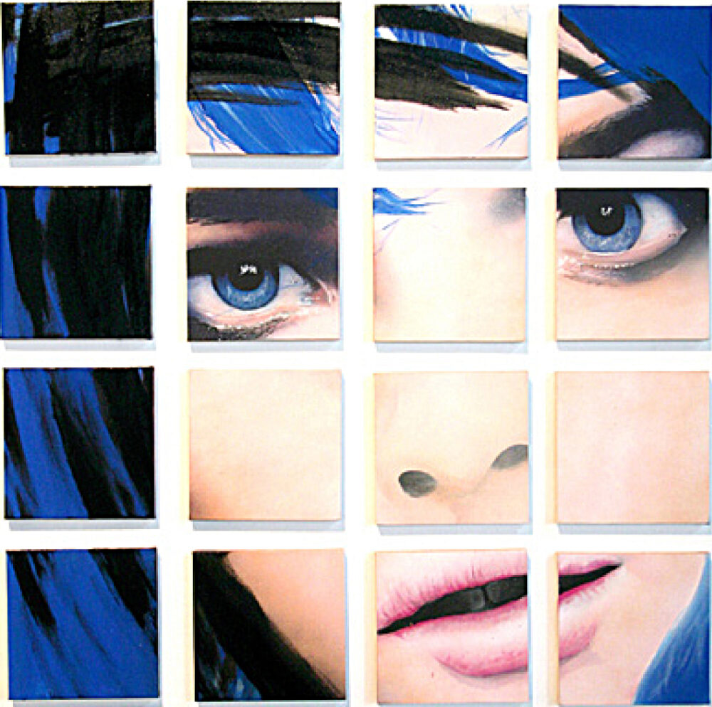 Daniel Malun Lange: blue bird / 2006, 95 x 95 cm