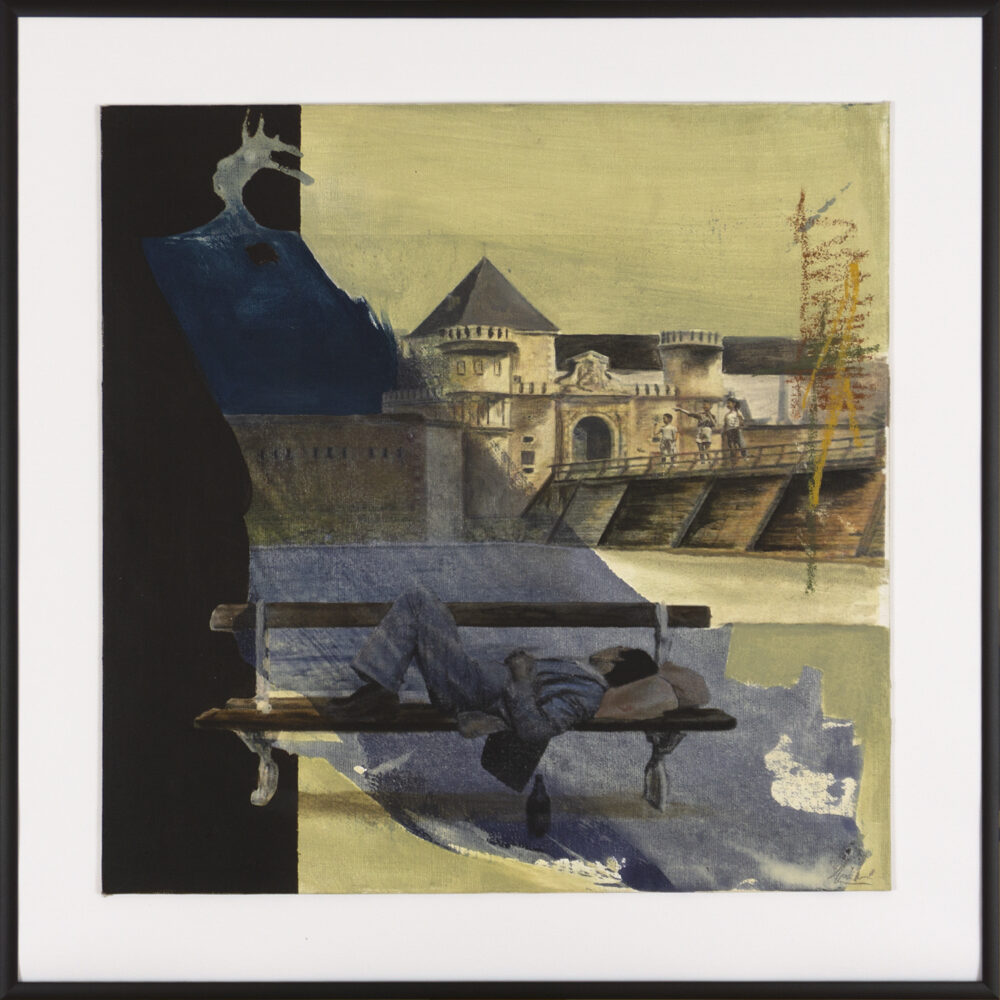 Daniel Malun Lange: Was die schon wieder wollen?! / 2025, 50 x 50 cm (gerahmt)