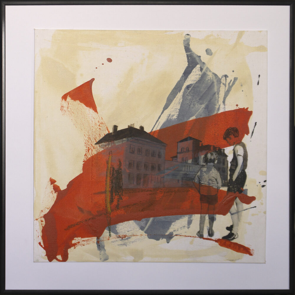 Daniel Malun Lange: Hoffentlich geht das gut?! / 2025, 50 x 50 cm (gerahmt)