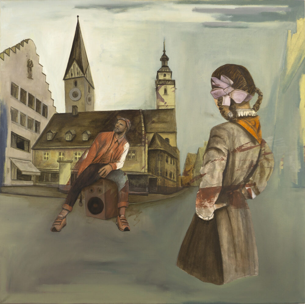 Daniel Malun Lange: Der Meinungsmacher / 2025, 90 x 90 cm