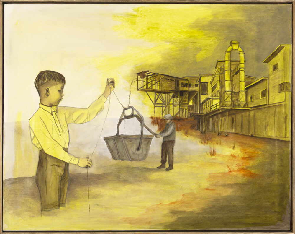 Daniel Malun Lange: Seilbahn / 2025, 80 x 63 cm (gerahmt)