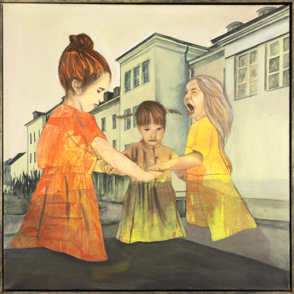 Daniel Malun Lange: uneins / 2025, 60 x 60 cm (gerahmt)