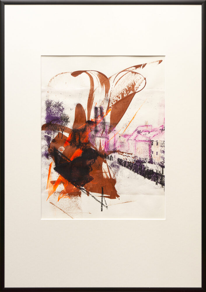 Daniel Malun Lange: Der Wall / 2025, 42 x 59,4 cm (gerahmt)